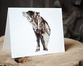 Wolf : Silhouette In Bark - Wild Pulp Eco Friendly Card, Recycled Stationery - Animal Art, Nature Photography