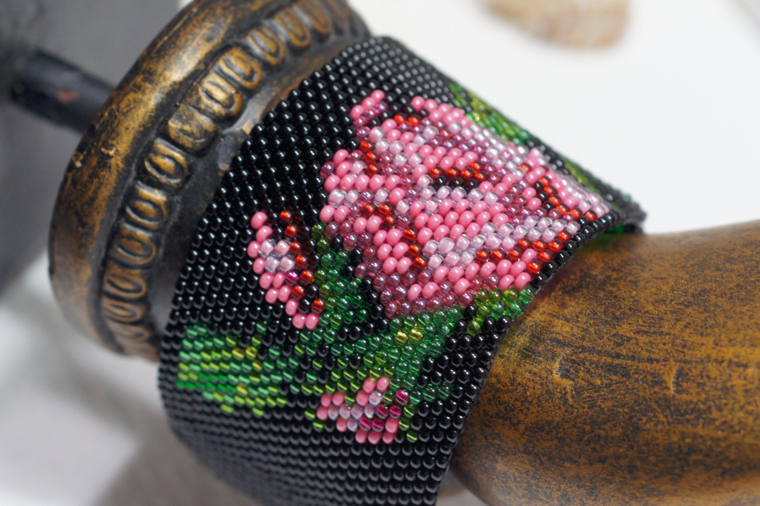 Mother's Day Gifts Beadweaving Bracelet Peyote Stitch Jewelry