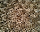 Basket Weave Stool / Vintage Wood Stool / English Shop