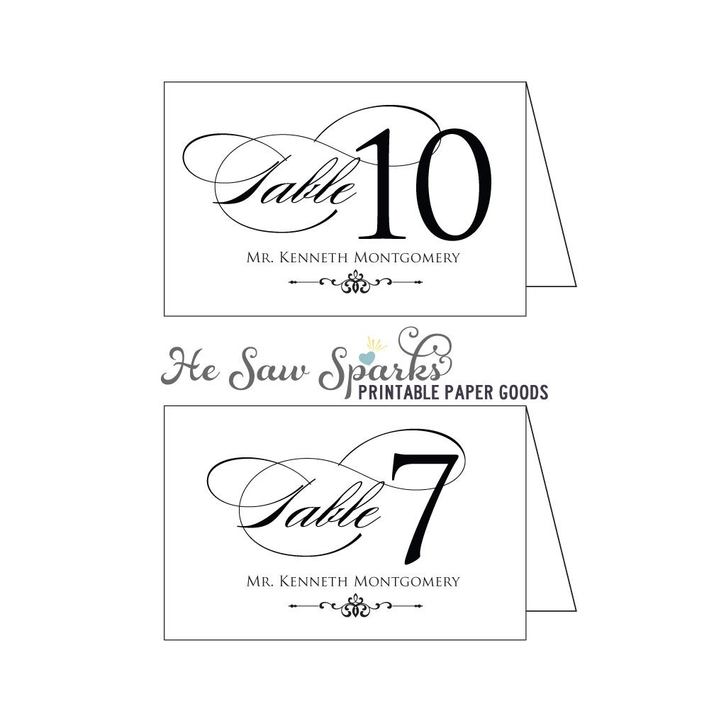 Editable Place-card Template - Printable DIY - the Classic