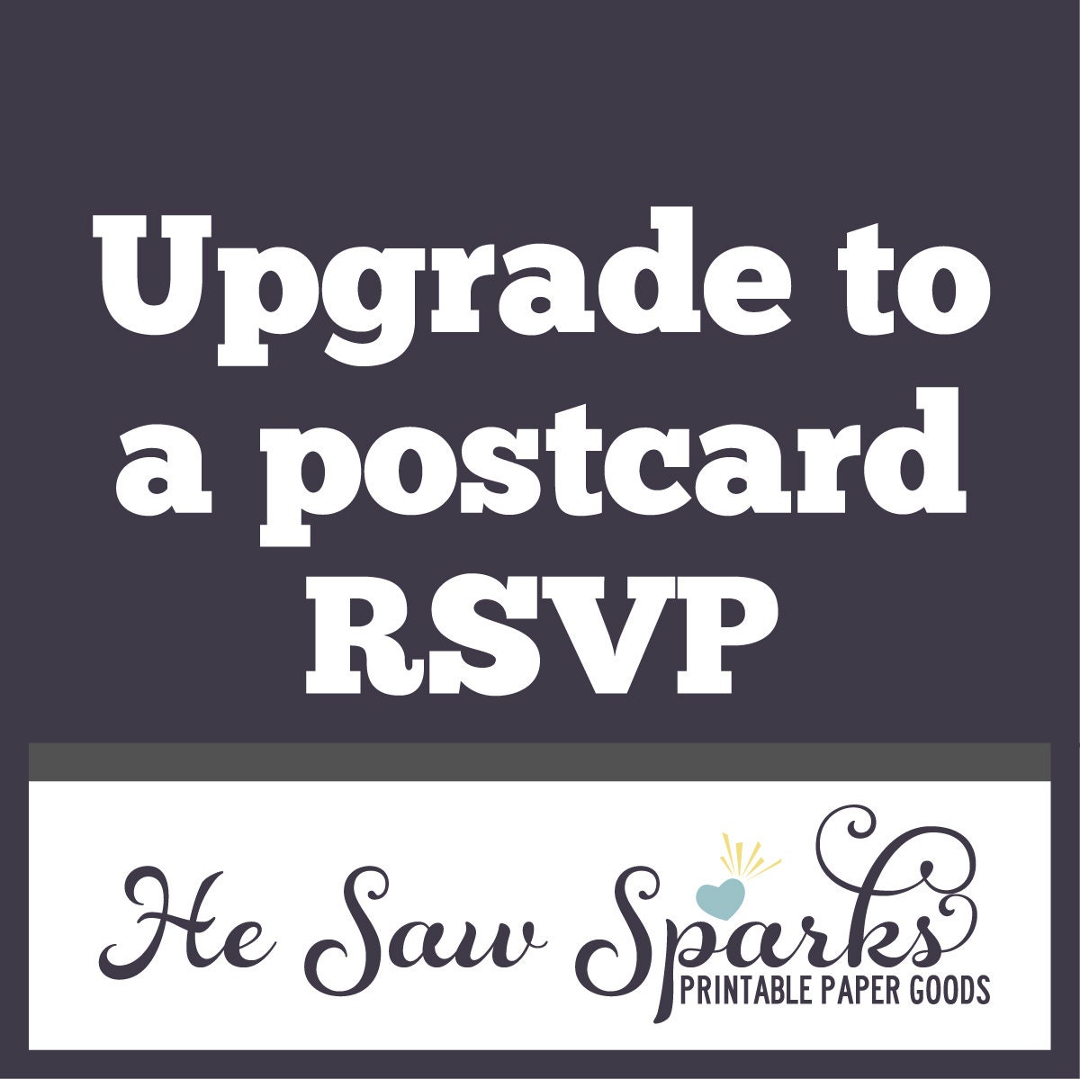 Upgrade to a Postcard RSVP card