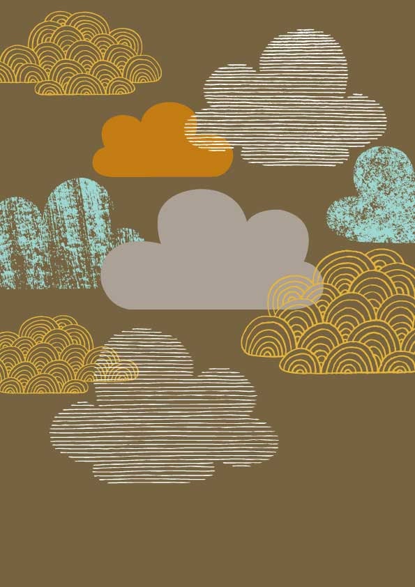 Vintage Clouds, limited edition giclee print