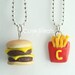 Best Friends Necklaces - Double Cheese Burger and Cute Fries