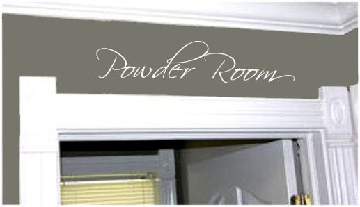 Powder Room decal