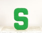 Emerald Green Tulle wrapped letter "S" - Wedding Decoration - Table Centerpiece - Cake Topper - Photography Prop