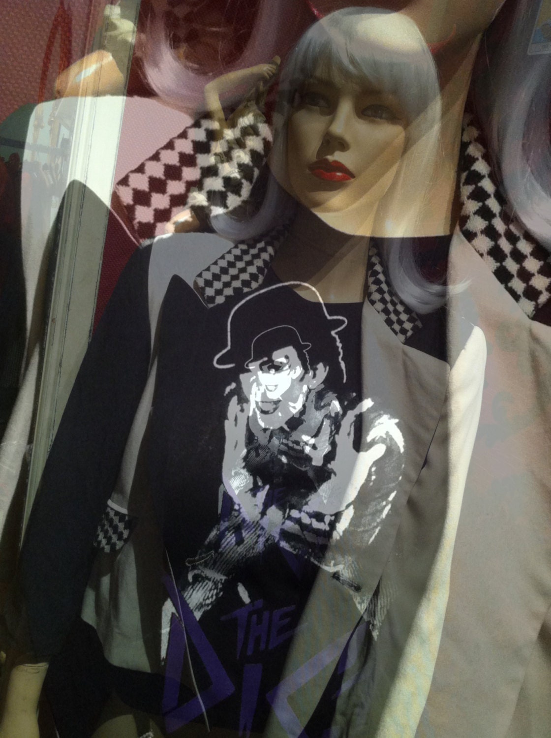 Killer 1980s Black and White Checkered Blazer