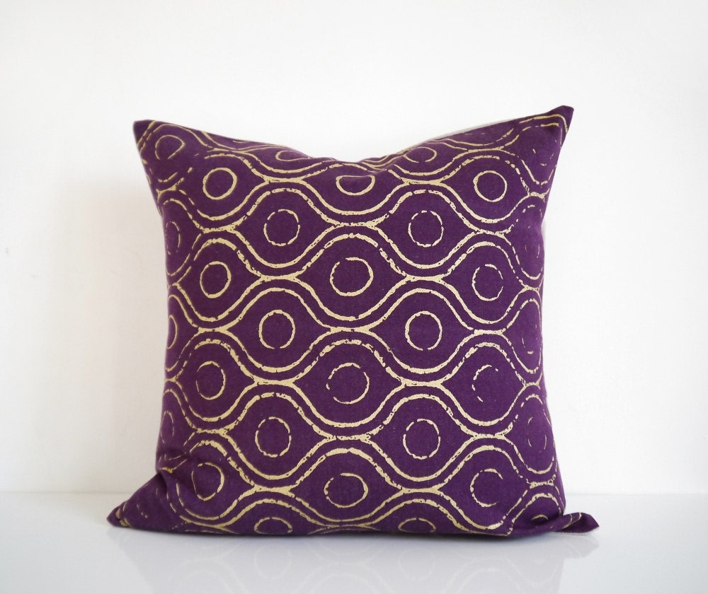 purple throw pillows