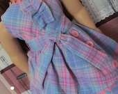 Madras Plaid Sundress , 18 inch Doll Clothes