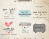 INSTANT DOWNLOAD - Save The Date Words Overlays vol.4