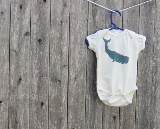 Baby Sperm Whale, Infant Onesie, Organic Cotton