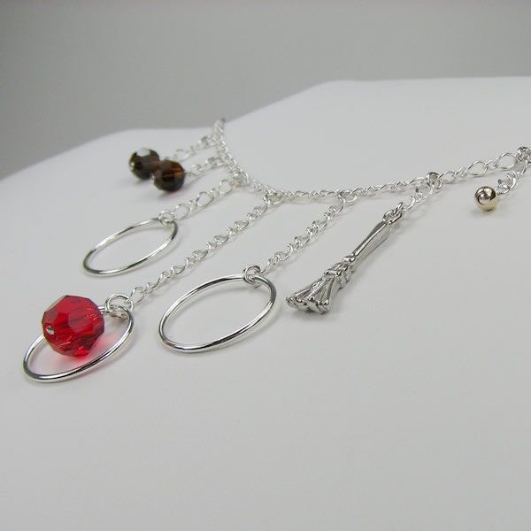 Harry Potter Quidditch Swarovski Crystal Sterling Silver Necklace