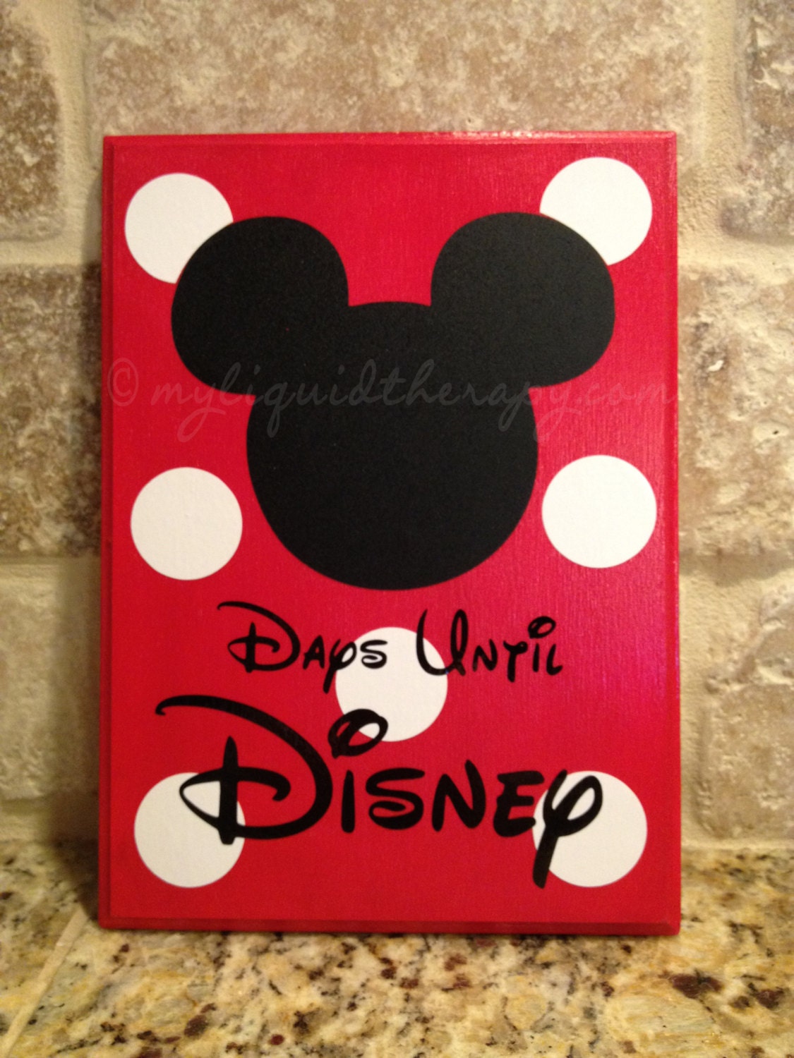 Mickey Disney World Vacation Chalkboard Countdown Calendar READY TO SHIP (First Class Standard Shipping)