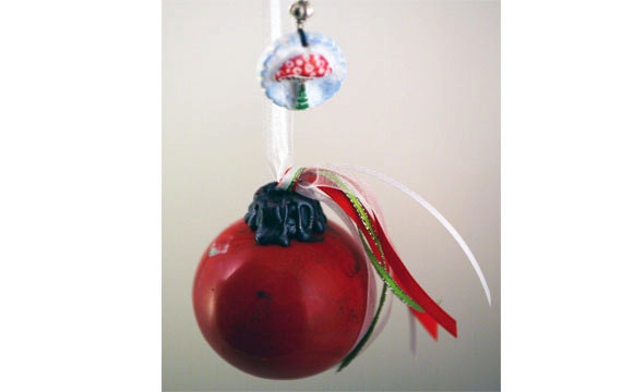 Kitchen Witch Mushroom Wish Ball, Witch Ball, Suncatcher, Faerie Fairy Ball, Friendship Ball