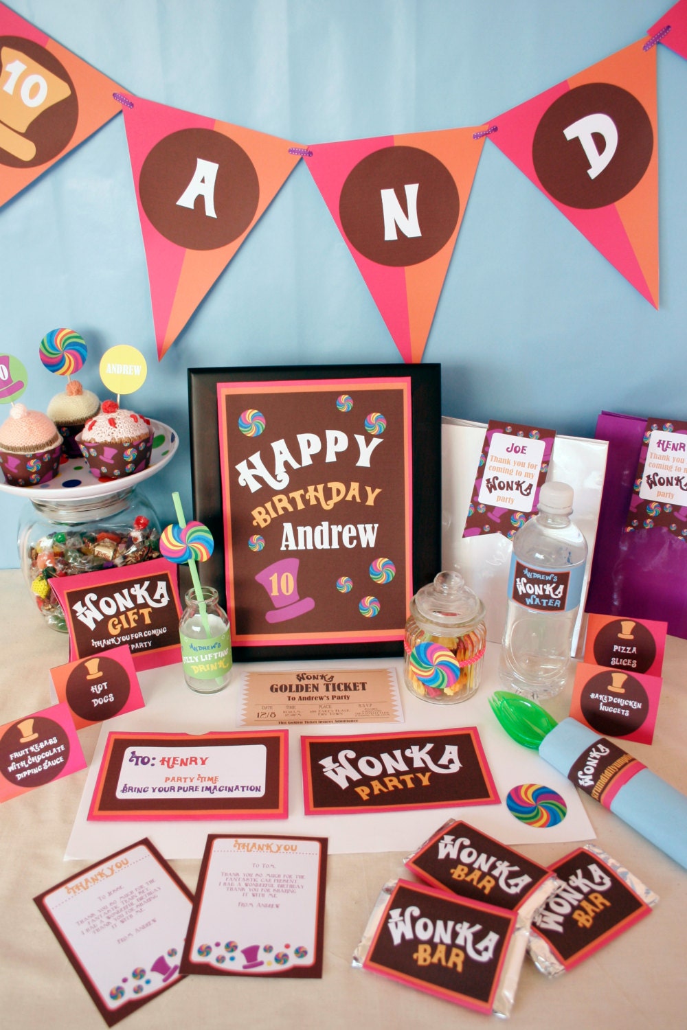 Willy Wonka Birthday DIY Printable Kit - INSTANT DOWNLOAD Il_570xn