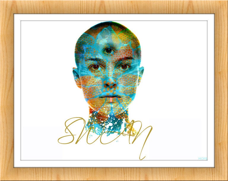 SWAN (Natalie Portman) 8x10" Digital Illustration High Gloss Print by MOPS