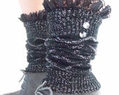 CABIN FEVER SALE Lacey Flirty Leg Warmers Boot Toppers Boot Socks Plays Well With or Without Boots