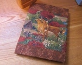 Fabric covered journal, woodland, Deer