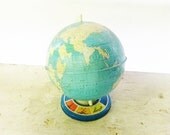 Metal Tin Child's Vintage Globe