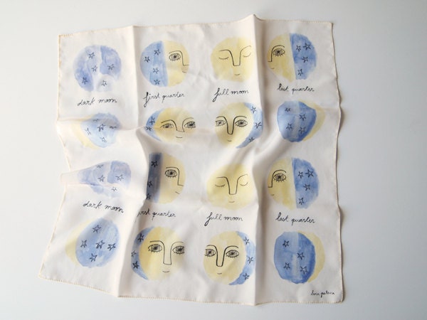 Moon Phases Silk scarf