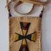 Beaded leather cell phone bag