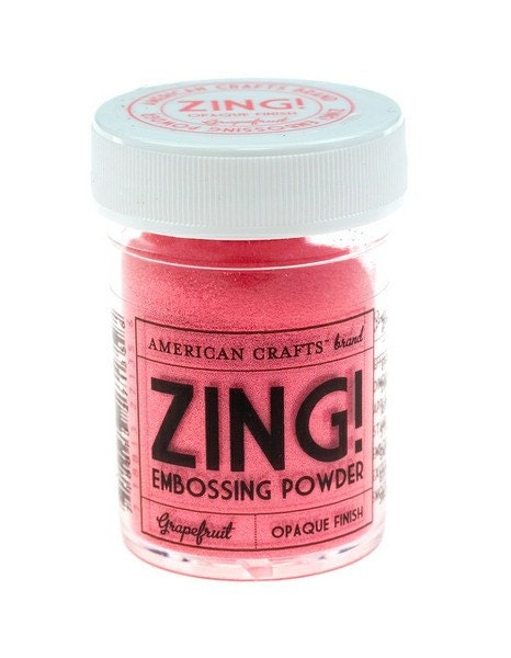 Grapefruit Pink Opaque Finish Zing Embossing Powder American Crafts
