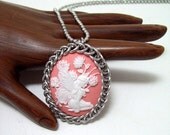 Necklace, fairy, chainmaille, jewelry, cameo, pendant, faery, fae.