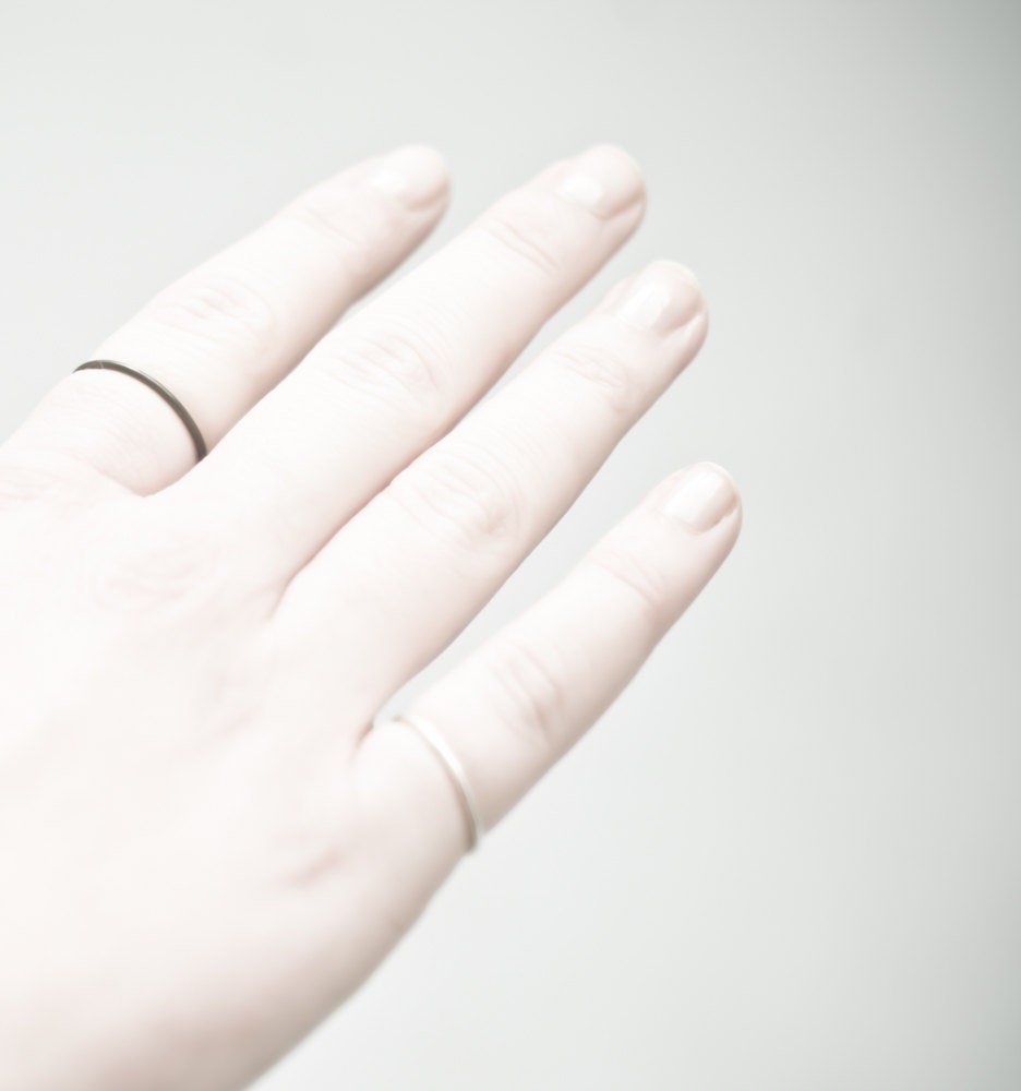 Simple silver stacking ring