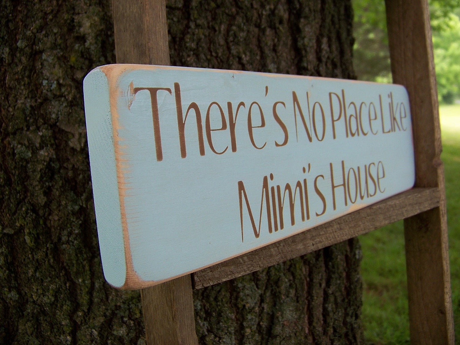 Mimi Distressed Wood Sign There's No Place Like Mimi's House