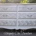 French Provincial Gray and White Dresser