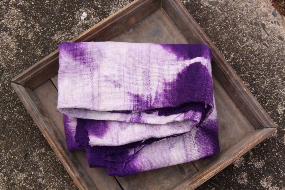 Purple Cotton African Mud Cloth (Bògòlanfini) Textile from Mali, West Africa  / Tie Dyed Purple / Reupholstering, Design, Upcycling