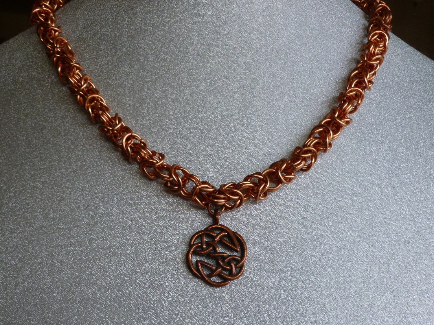 Copper Byzantine Celtic Necklace