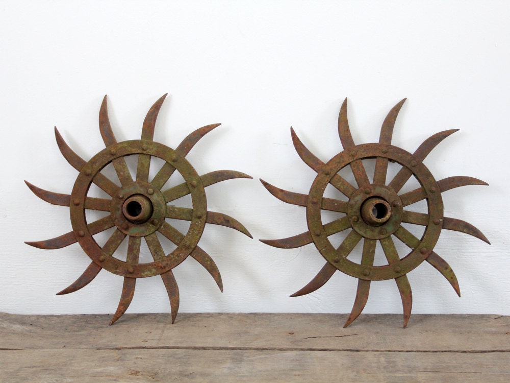 Farm Implement / Vintage Spiked Gear Wheel