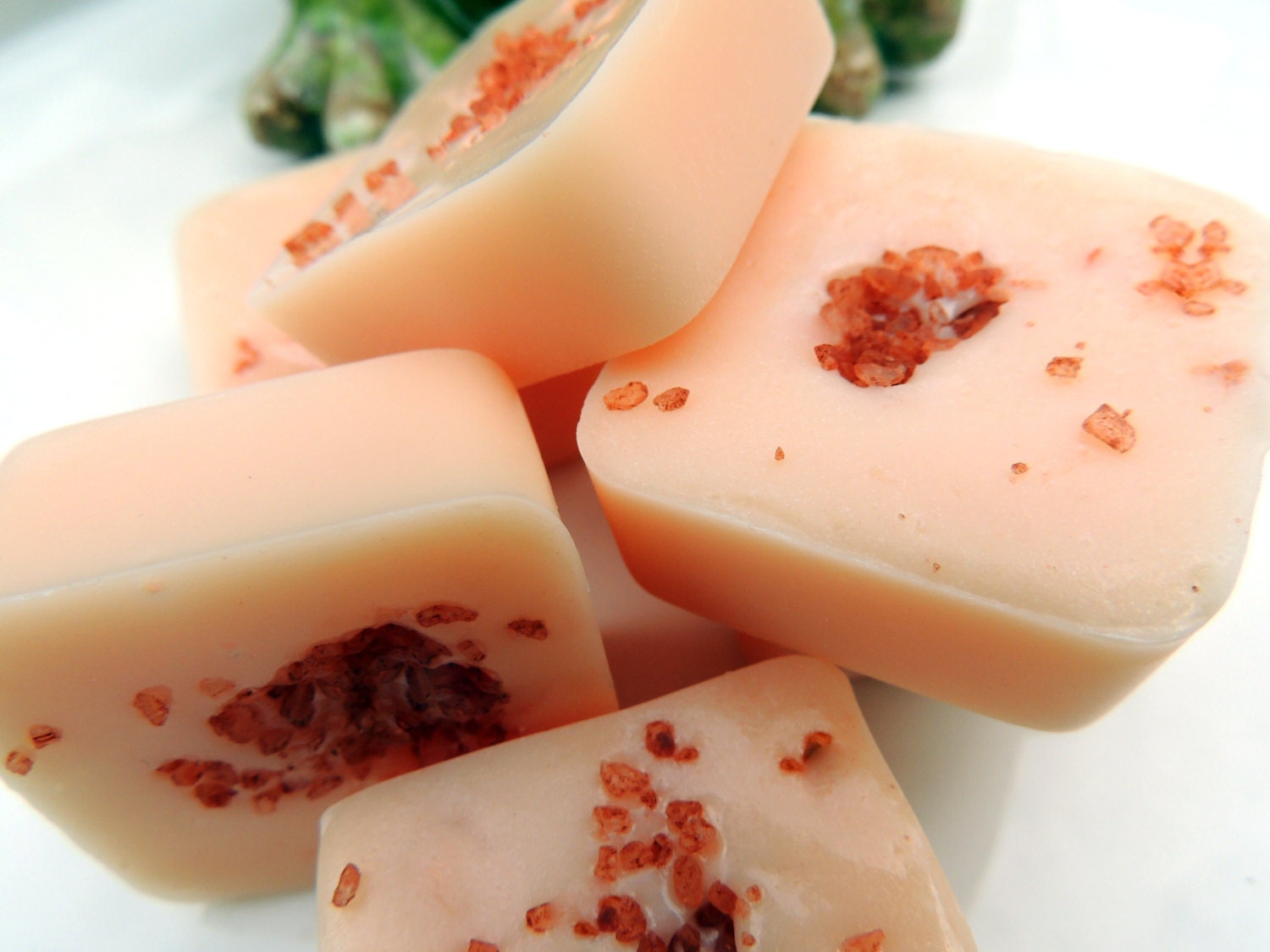 SOAP SAMPLER SET  -  Three Miniature Shea Butter Soaps with Red Hawaiian Alaea Sea Salt , You Pick the Scent, Vegetable Based, Handmade