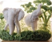 SOAP, Elephants, Big Grays - The Original by TCF- Sweet Grass and Cedar Scented, Vegetable Based Soap, Elephants Running Free Soap