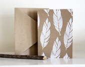 Screen Printed Feather Cards (set of 4)
