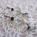 Green Meadows- Artisan Drop Earrings, Beaded Green, White, Antique Bronze Earrings, Model 106 in PurelyJoy line