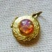 Vintage Opal glass Locket Charm Pendant