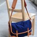 Hand Stitched Brown Leather And Canvas Shoulder Bag/ Messenger  Bag/ Carry On Bag