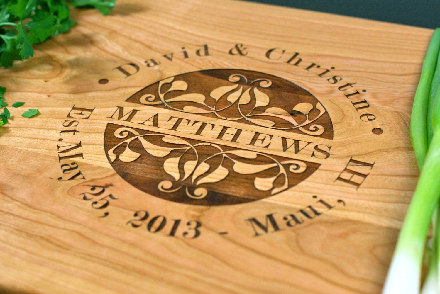 Personalized Cutting Board - Custom Engraved -12x15- Wedding Gift, Anniversary Gift, Housewarming