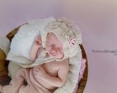 Newborn size antique inspired photo prop hat FREE SHIPPING