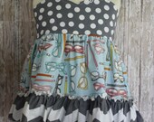Girls Boutique Pinafore Top Julia Rothman Glasses and Pencils