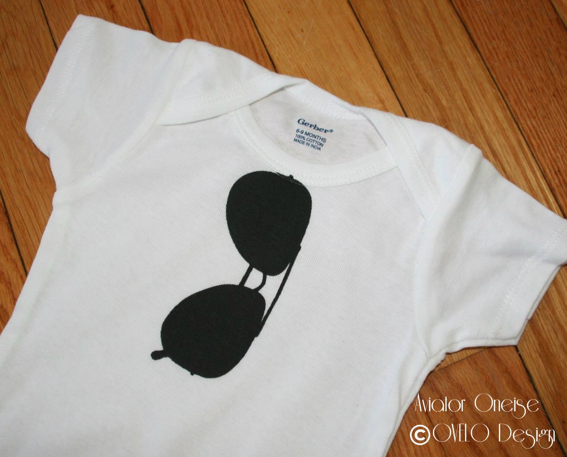 THE ORIGINAL Aviator Sunglasses Onesie Pick Your Color