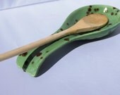Large Kitchen Spoon Rest Hand Painted Ceramic (choice of colors)