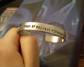 Ministry Of Magic You Have Nothing To Fear If You Have Nothing To Hide Silver Aluminum Cuff Bracelet - Harry Potter Inspired Geekery