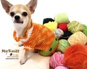 Spring Summer Orange Bright Pet Clothing Chihuahua Clothes Dog Outfits D860 Myknitt
