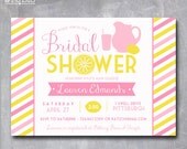 Main Squeeze Bridal Shower Pink & Yellow Lemonade DIY Printable Invitation - 5x7 Format