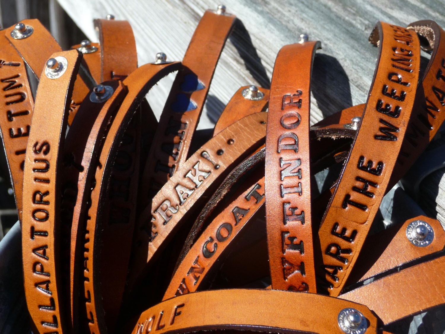 Customizable Hand Stamped Leather Cuff- Custom- Your Choice of Fandom- Leather Bracelet