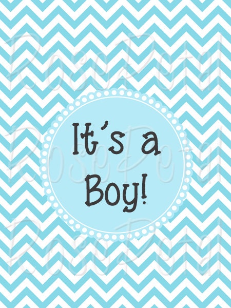 15 Recycled It's a Girl or Boy  or Baby Chevron Stripe Favor Tags - ECO FRIENDLY - Baby Shower Favor - Large
