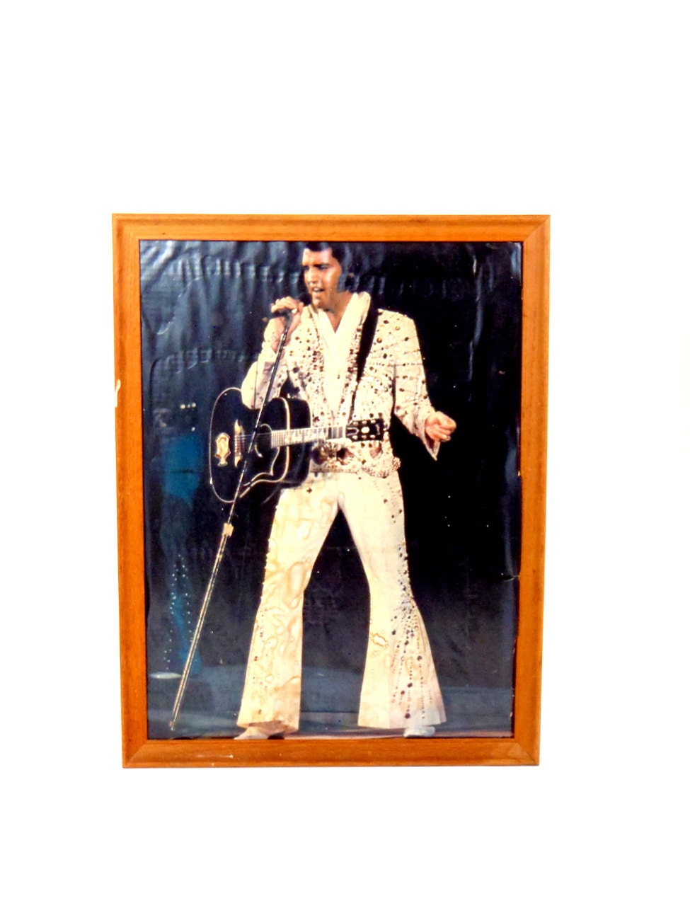 Elvis Poster Framed Wall Hanging Large Vintage Elvis Picture