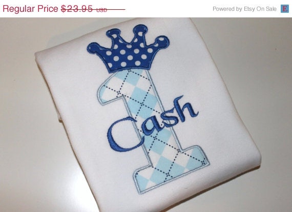 HUGE SA:E- Any number, Blue Argyle, Also in Pink,  Princess, Prince, Personalized Birthday shirt or onesie